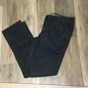 J.crew Waverly chino straight leg relaxed fit mid rise dark charcoal grey size 6